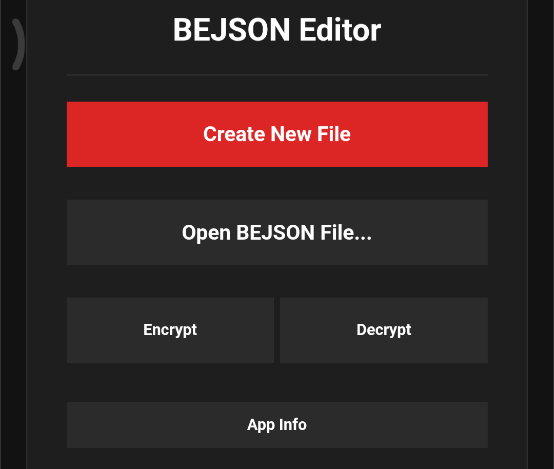BEJSON Editor
